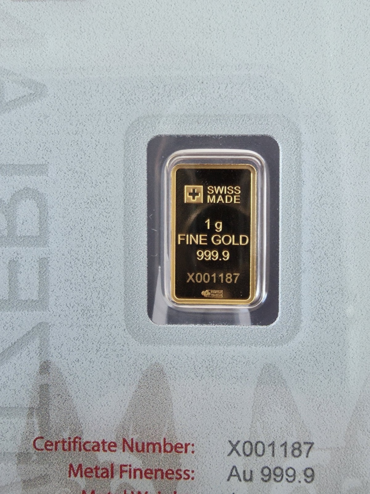 PAMP Suisse Swiss Shepherd 1g Gold Bar .999 Red Series Switzerland Goldbarren