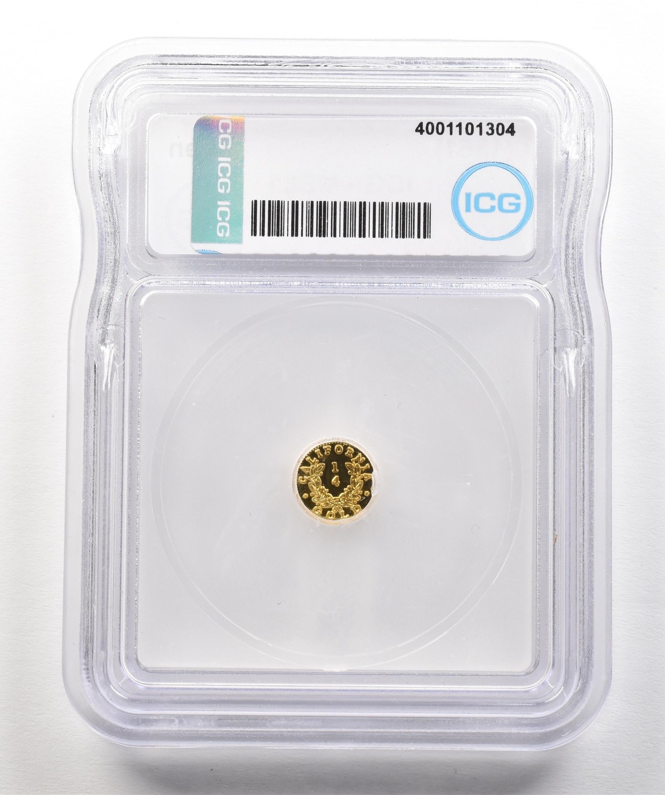 (1861) California Fractional Gold Token Indian Head 1/4 Dollar MS65 ICG *4937