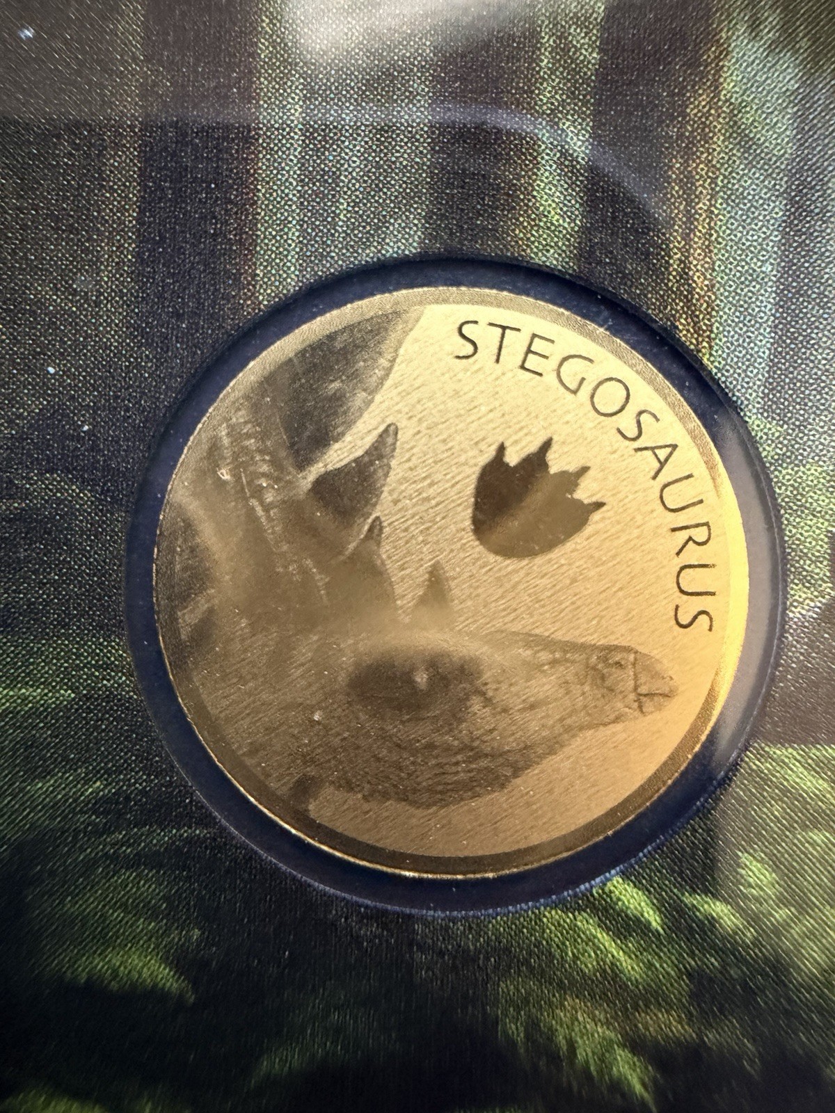 Stegosaurus Dinosaur Primeval Giants 1/1000 Oz Gold Coin
