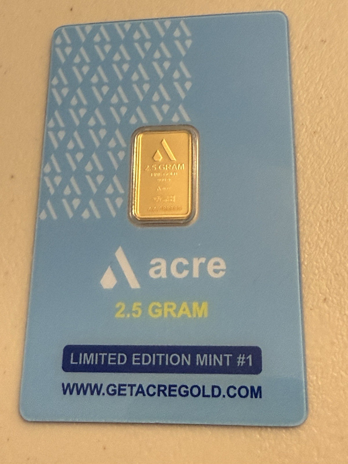 2.5 gram Gold Bar – Acre (In Assay)