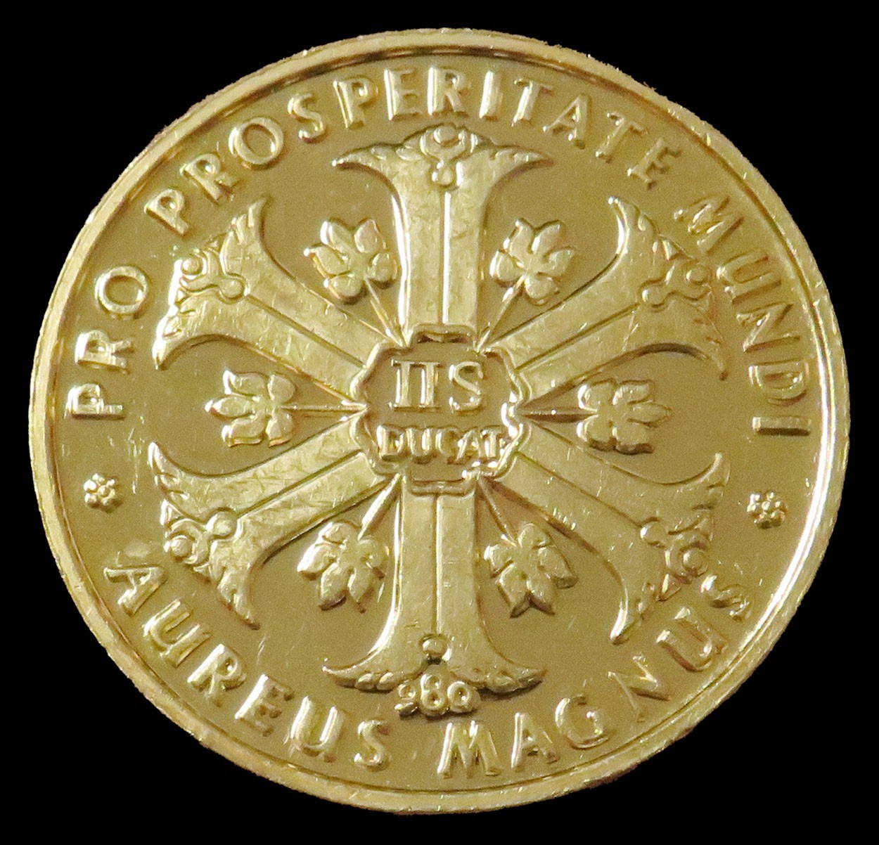 1961 GOLD 8.8g GERMANIA AETERNA PROOF 2.5DUCAT COMMEMORATIVE MEDAL AUREUS MAGNUS