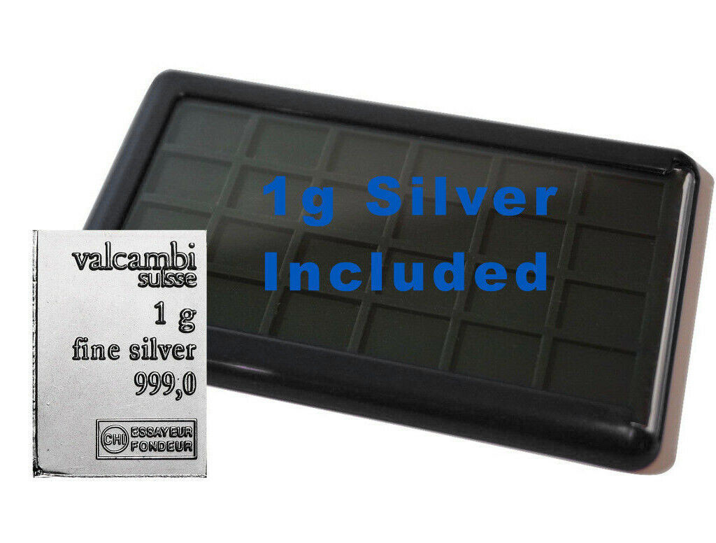Element Card with 1g Silver Valcambi Combibar Bullion Bars Case Wallet