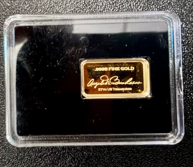 Double Eagle .9999 Pure Gold Bar Proof Collectible Bullion 1/100 Oz (.3 Grams)