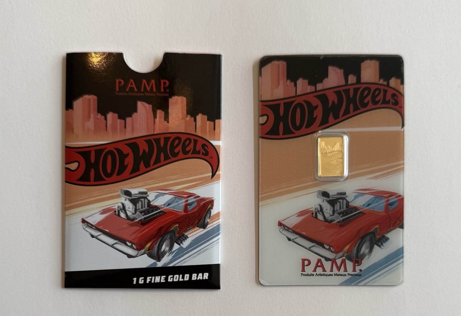 PAMP Suisse Hot Wheels Race to Win 1 Gram .9999 Fine Gold Bar – 5,000 Mintage