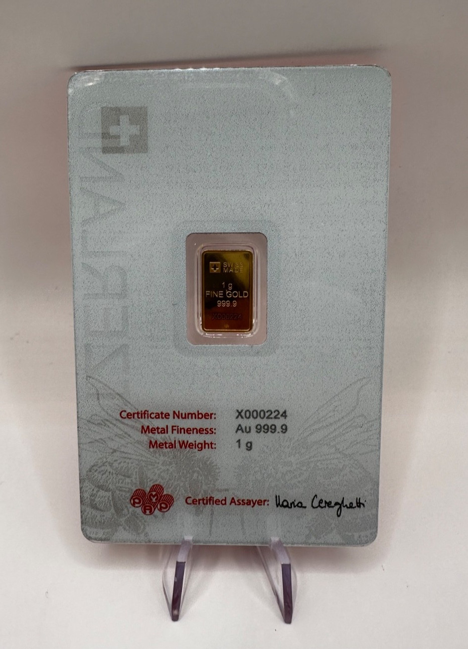 PAMP Suisse Bee 1g Gold Bar .999 Red Series Switzerland Goldbarren