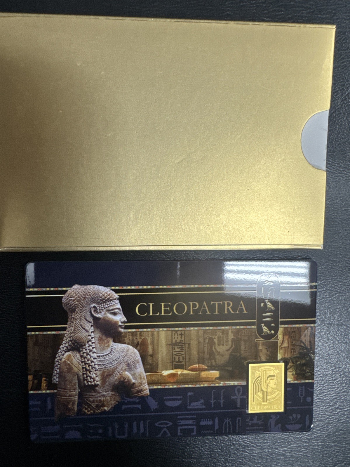 CLEOPATRA 1/1000 Oz .999 Gold in Coin card 3000 Francs Chad 2024