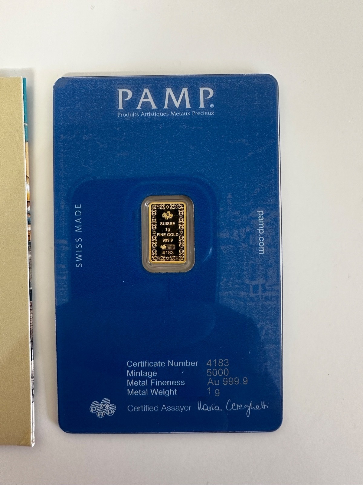 PAMP Suisse Star of David 1g Gold 999.9 1 Gram Fine Gold Limited Mintage 5000
