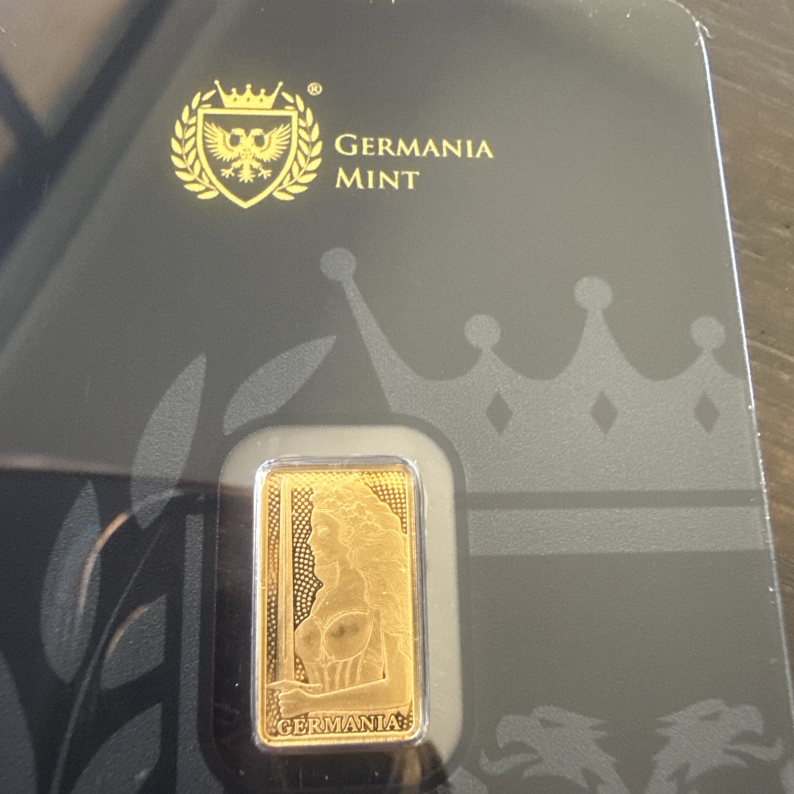 1/100 Germania Mint Gold Bar (New w/ Assay)