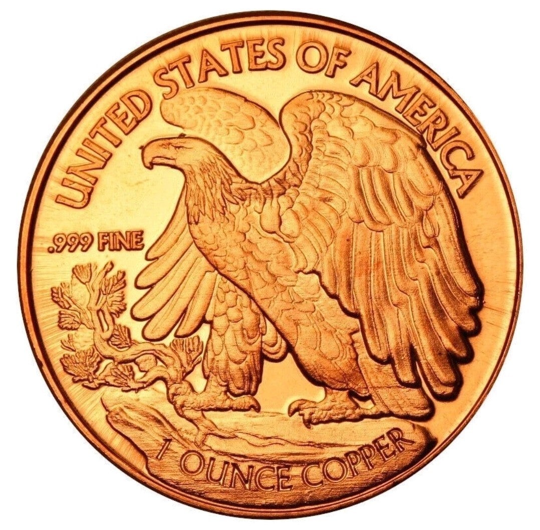 (20) WALKING LIBERTY – 1 OZ COPPER ROUND – BULLION – LOT