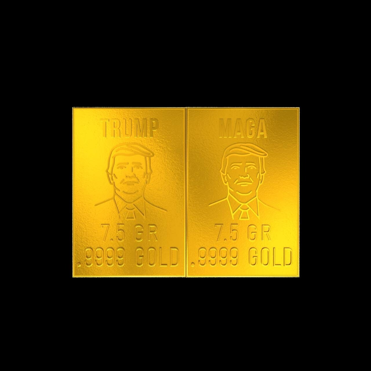 New Release Trump MAGA Gold Bar 1 Gram Splits Into 7.5 Grains Each Limited Mint