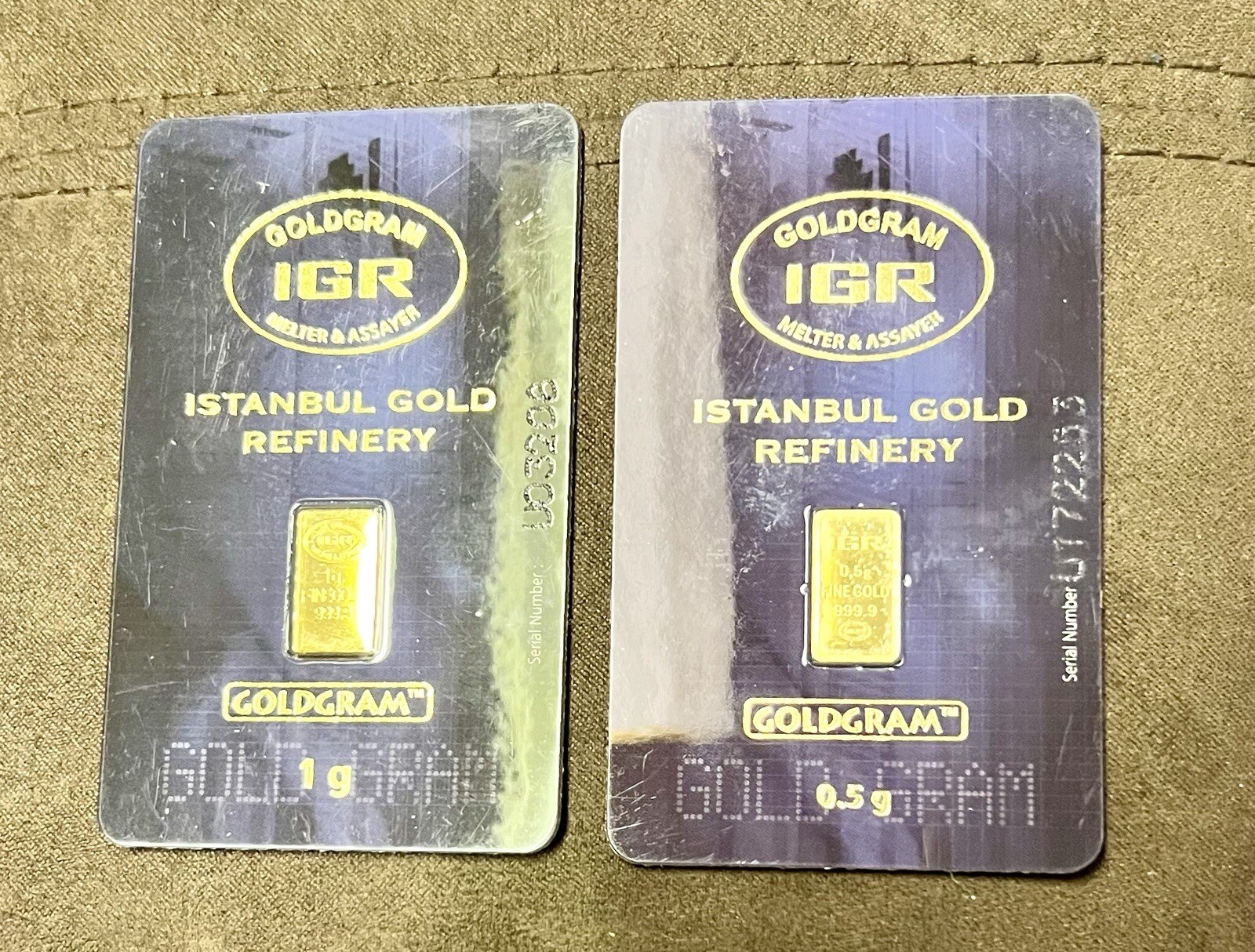🔥🔥BU GOLD BULLION BARS In Assay 1 & 1/2 gram .9999 Istanbul Gold Refinery
