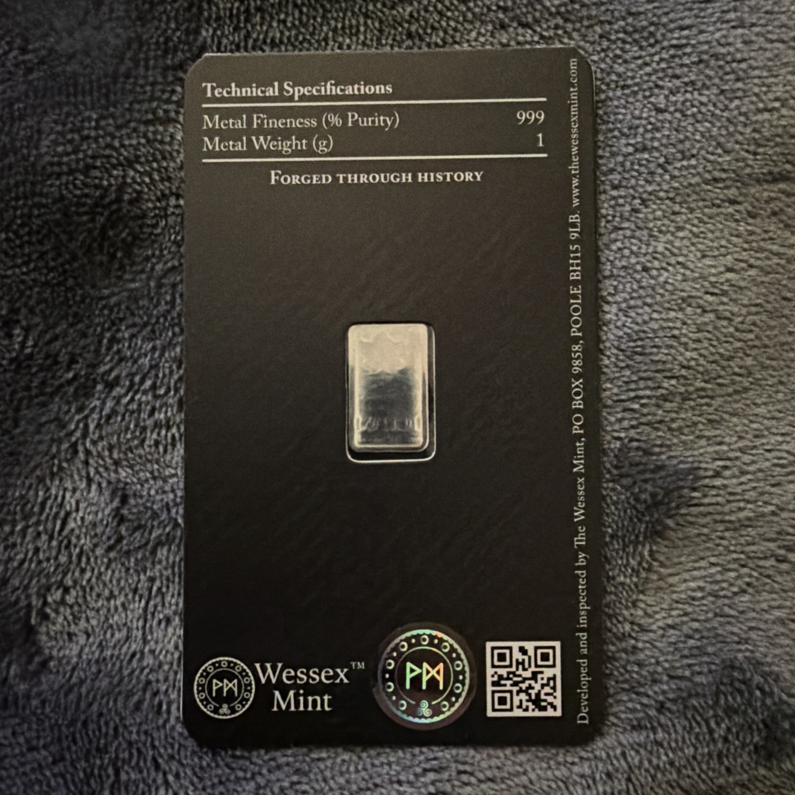 Wessex Mint Maple Leaf 1G – Fine silver Bullion Bar