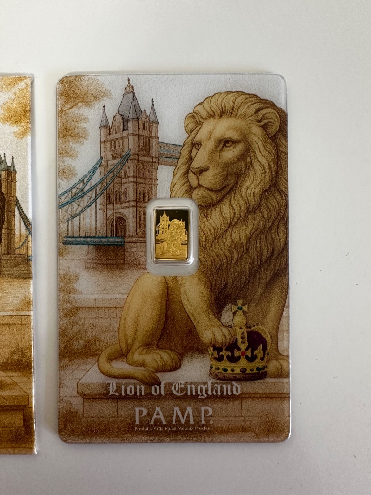 PAMP Suisse Lion of England 0.5g 0.5 Gram Gold Bar .999 Limited Mintage 3000