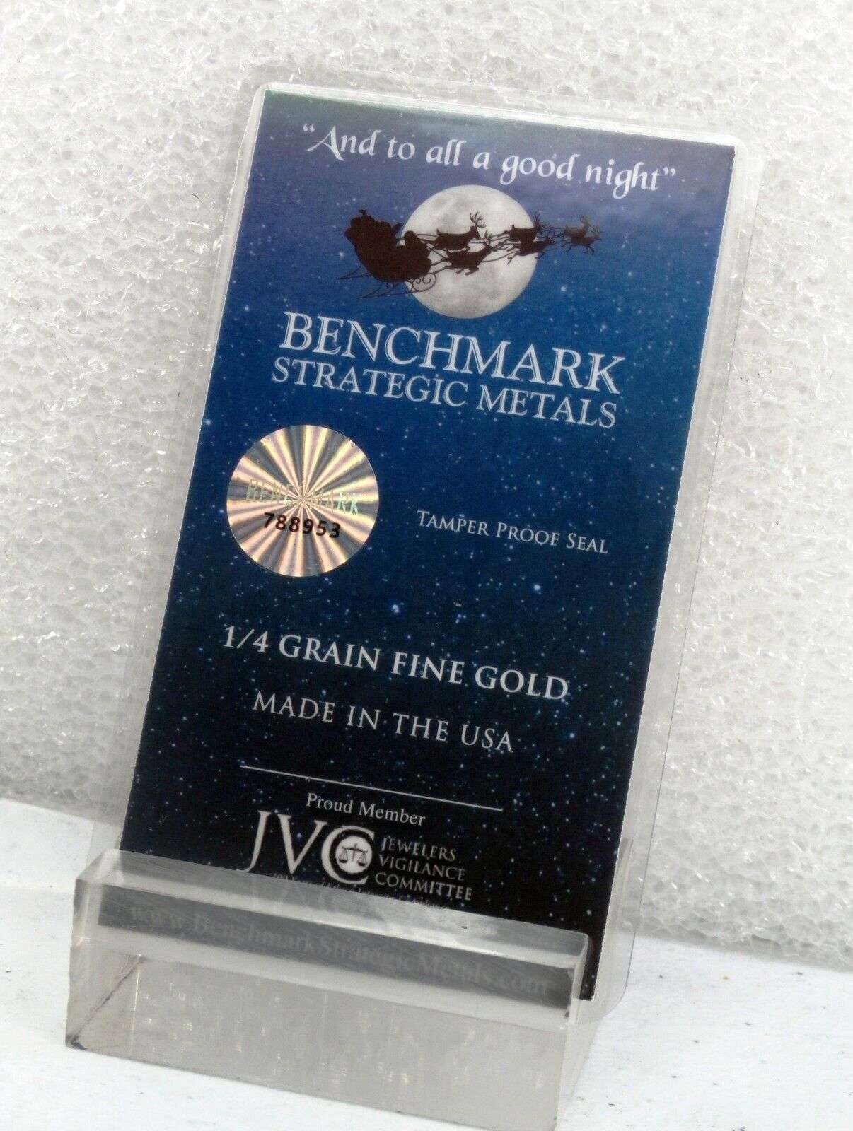 Merry Christmas Santa –1/15 Gram Total Pure .999 Fine 24k Gold 10 TEN PACK!