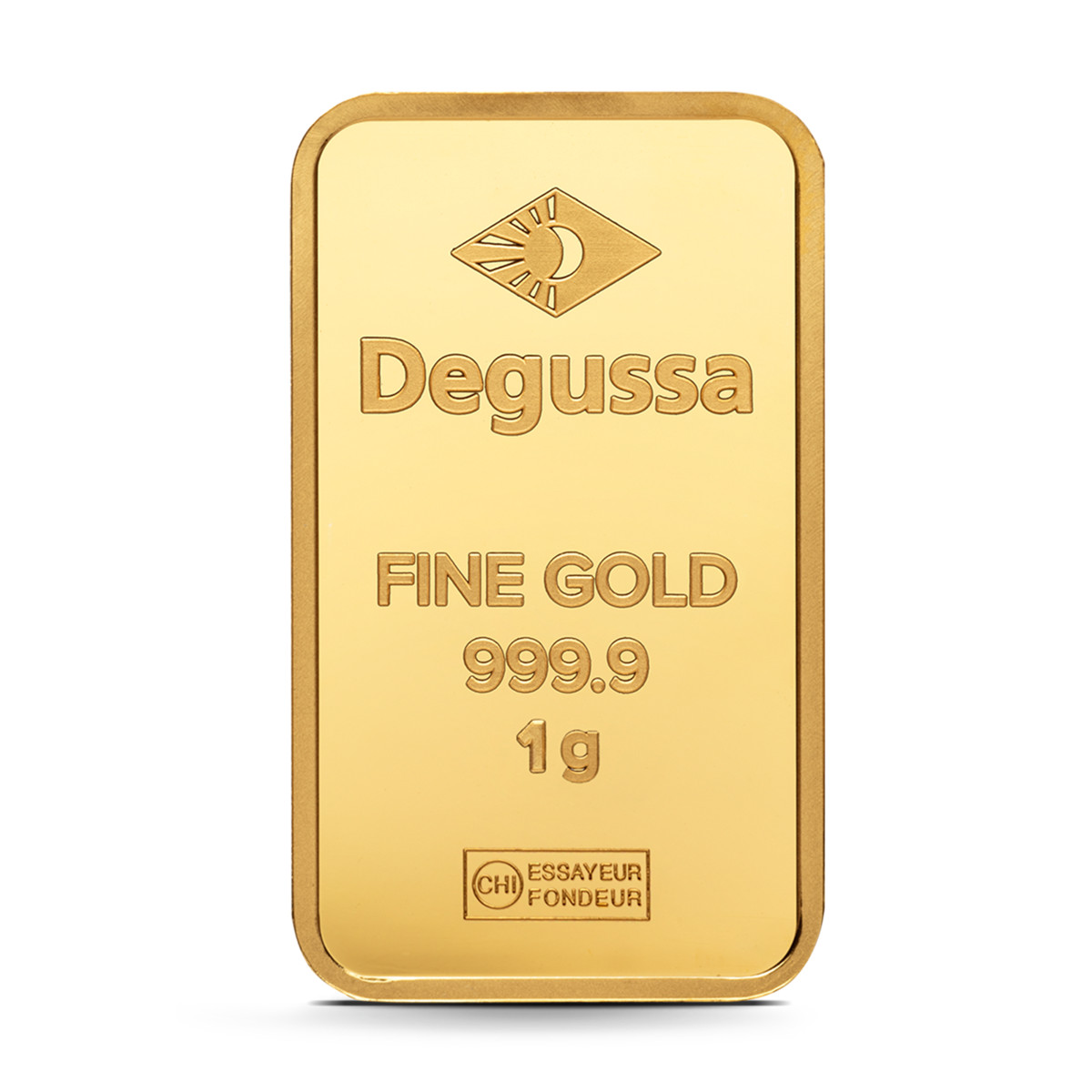 Gold Bar 1 Gram Degussa 999.9 Fine Original Blister Card Certificate 1g Gold