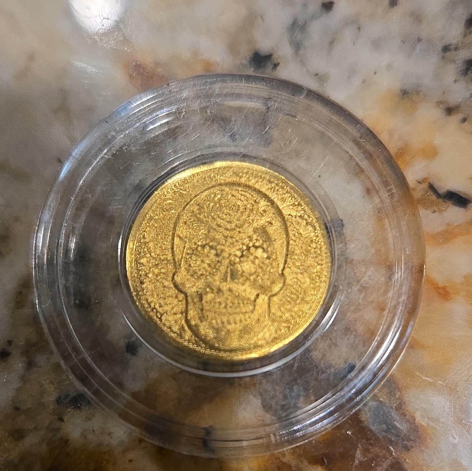 Monarch Precious Metals Dia De Muertos 1/100th Gold Round Special Edition