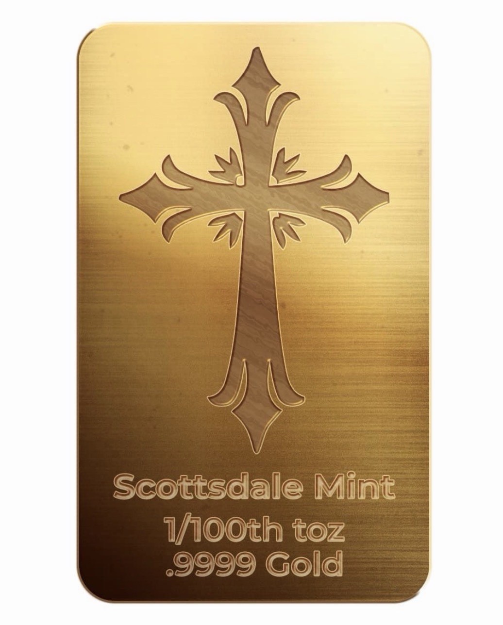 Scottsdale Mint Easter Cross (Certi-Lock®) 1/100 oz .9999 Gold Bullion Bar