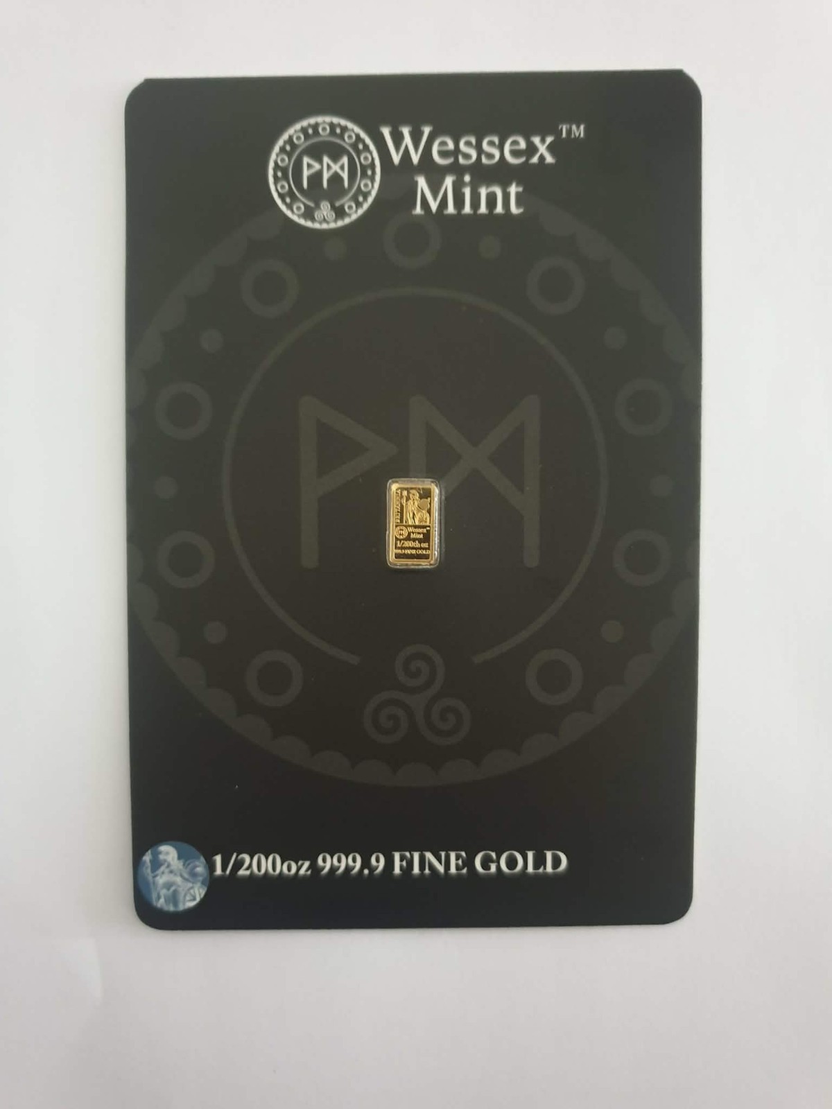 1/200 oz Gold Bar 24K Fine Gold Britannia Design- Wessex Mint. LBMA Certificate
