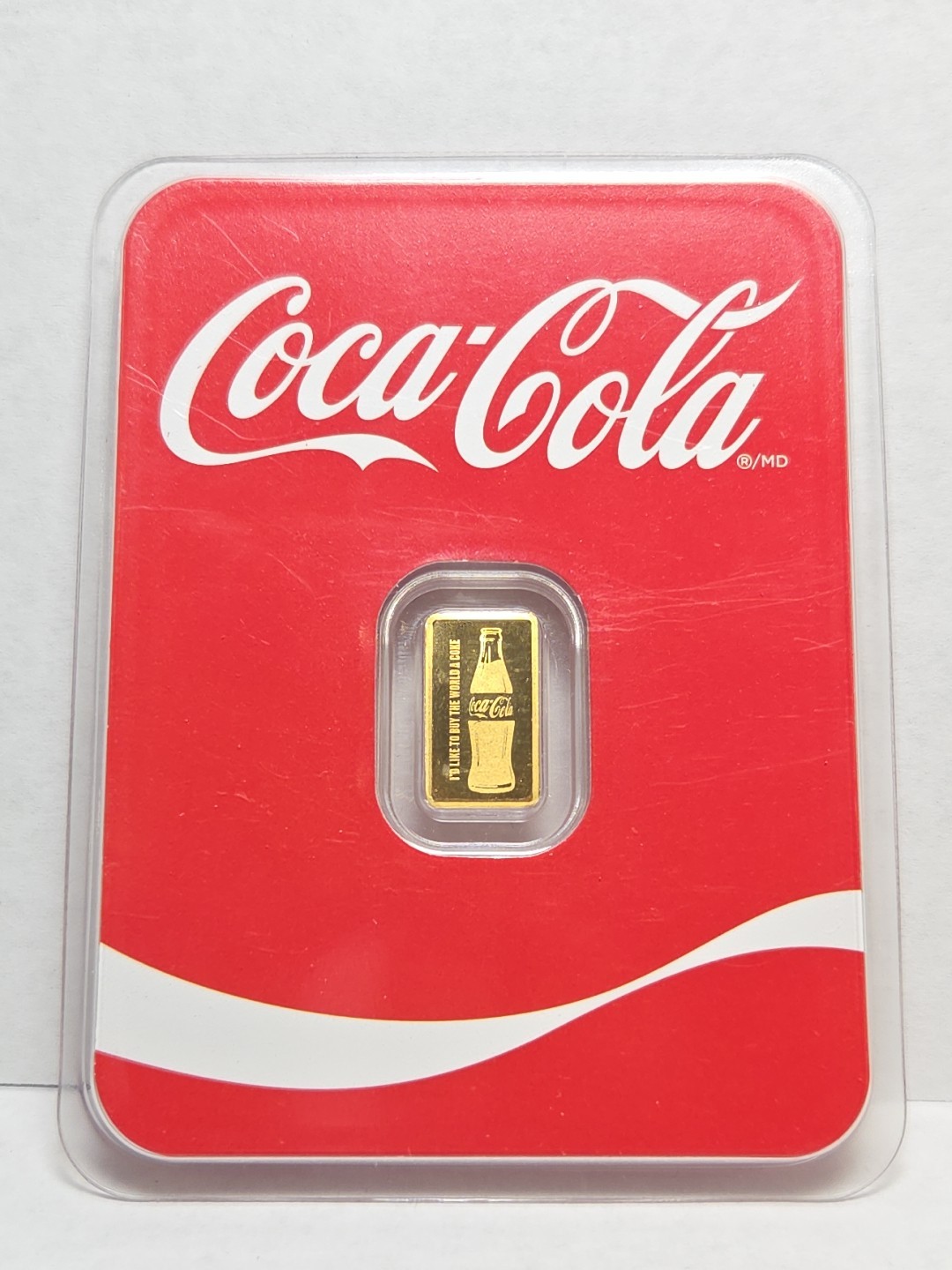 Coca-Cola 1/2 Gram .9999 Pure Gold Bar in Assay Package–Collectible Gold RTC167