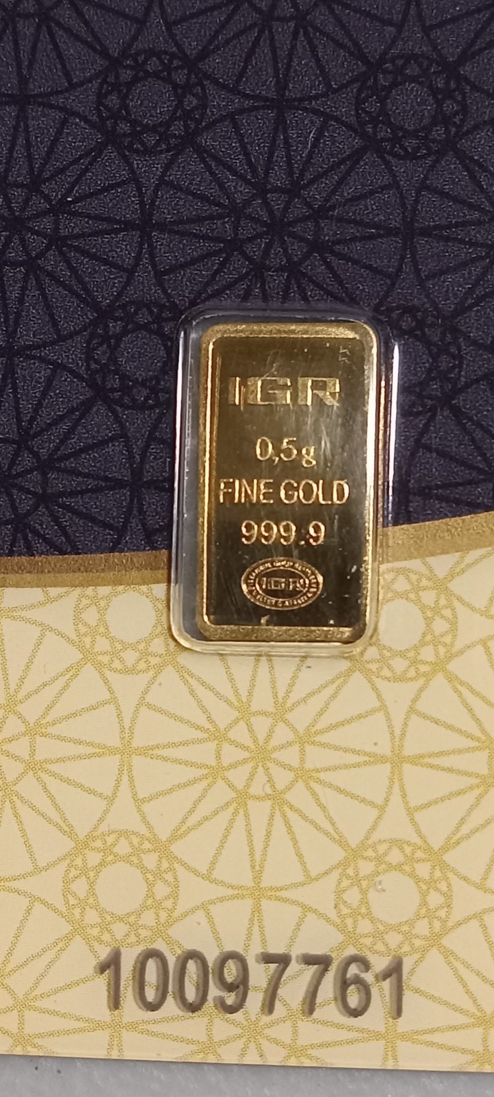 IGR .5 Gram Gold Bar 999.9 Fine #10097761 Istanbul Gold Refinery (1/2 Gram)