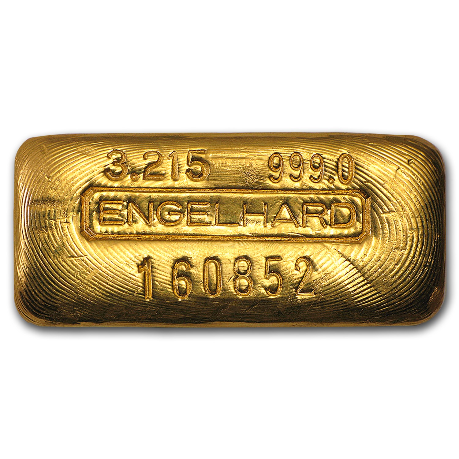 100 gram Gold Bar – Engelhard (Poured, Loaf-Style, Serial #)
