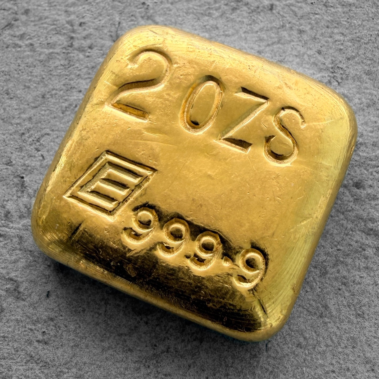 Vintage Engelhard 2 oz Gold Poured Bar 2oz