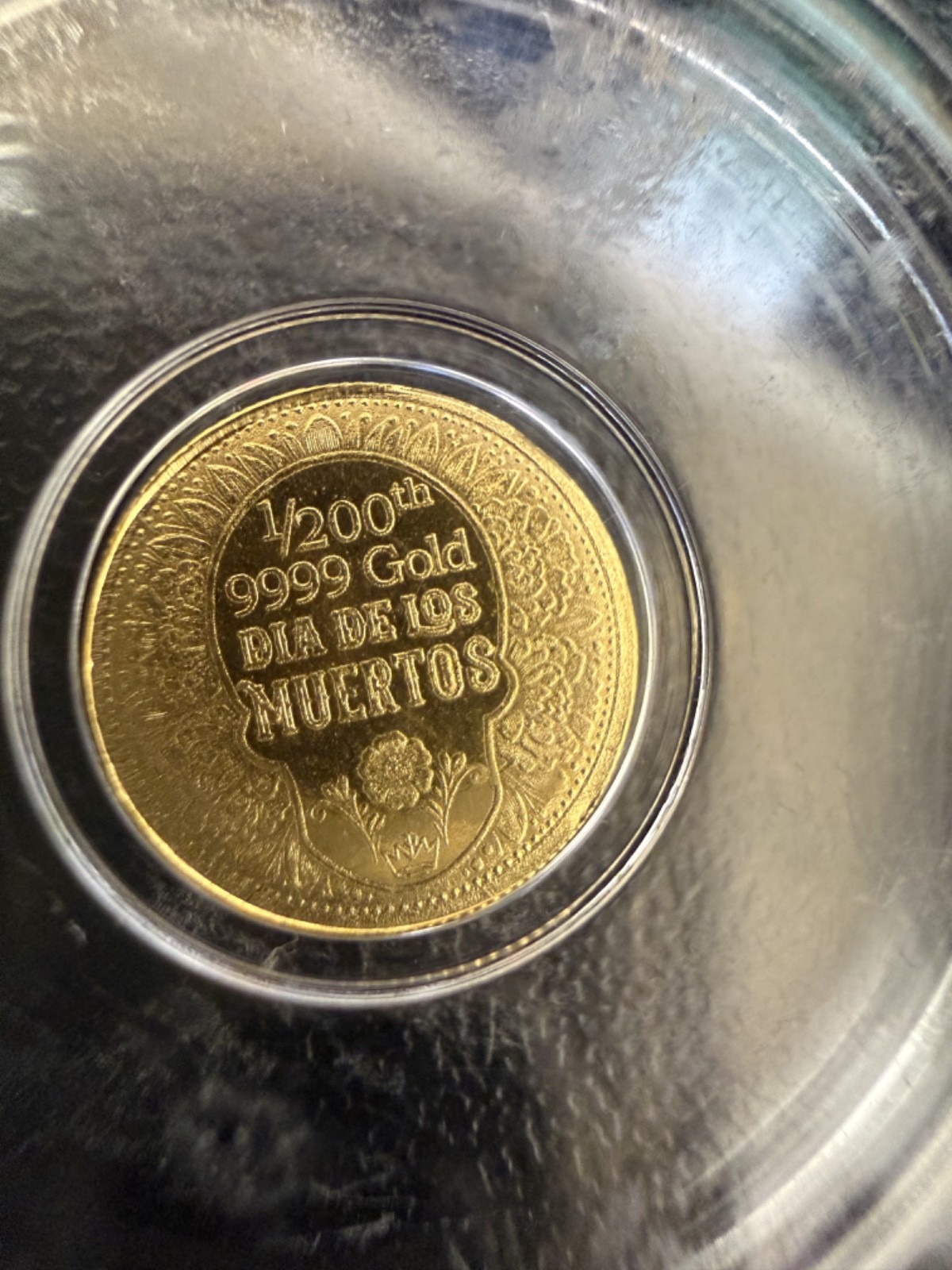 1/200 oz.9999 Fine Gold Round •Día de los Muertos Design •Fractional Collectible