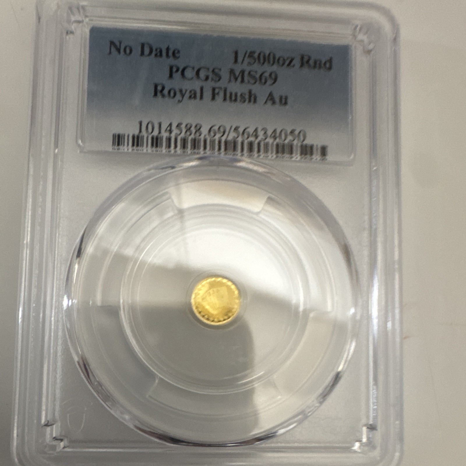 Royal Flush 1/500 oz Gold Round PCGS MS69 No Date Limited Edition 500