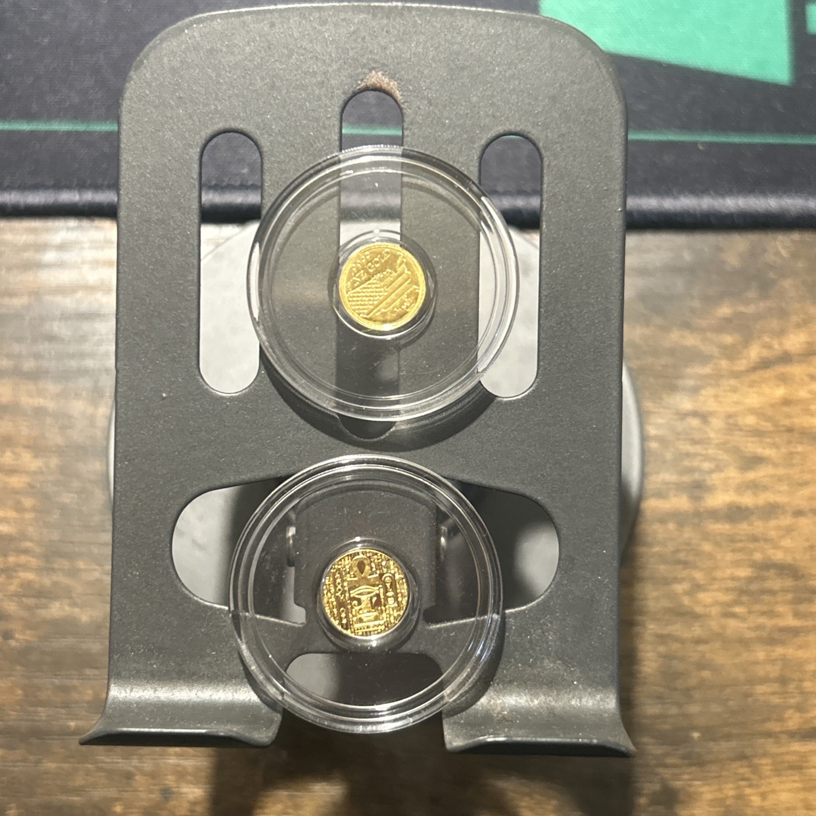 X2 1/200th .9999 Gold Rounds In Capsules Total of 2 Rounds
