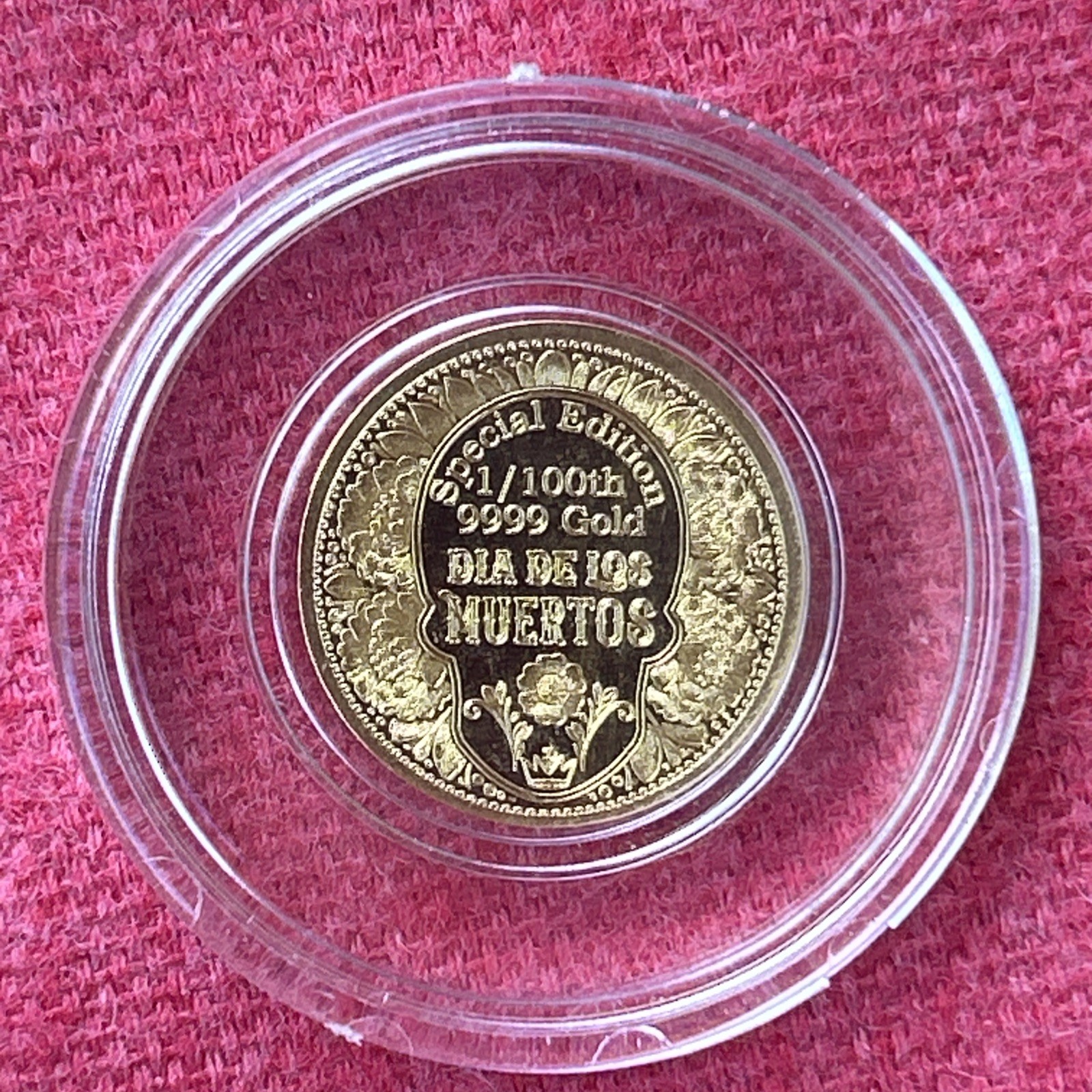 Gold 1/100oz | Sugar Skull | Dia De Los Muertos | Monarch Precious Metals