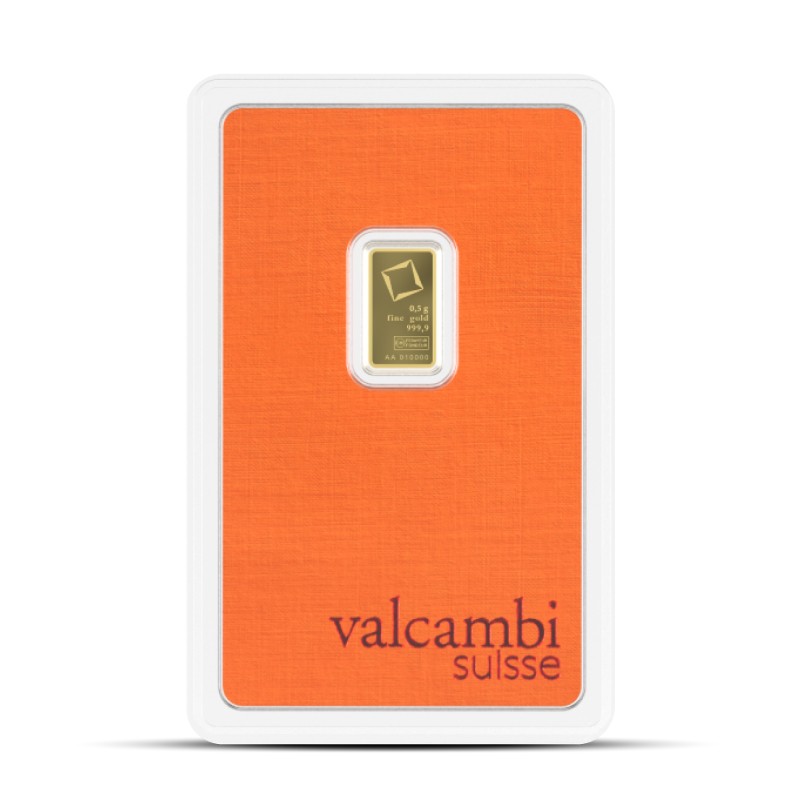 1/2 Gram Valcambi Gold Bar