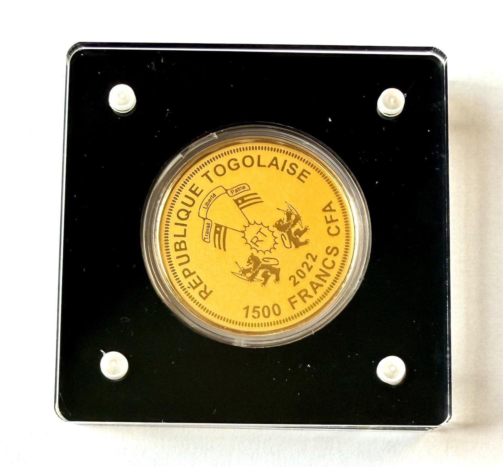 1/200oz 24ct Gold Proof Coin – 2022 Big 5 Animals (Togo – 1500 Francs, 40mm)