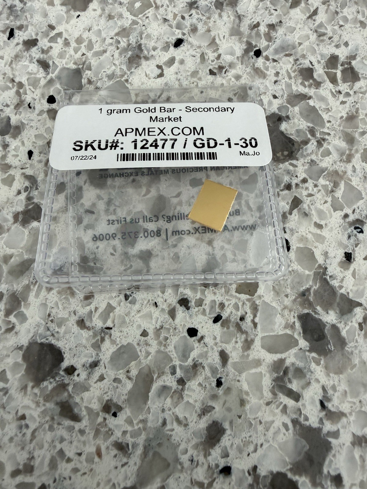 APMEX 1 gram Gold Bar 24k below market price