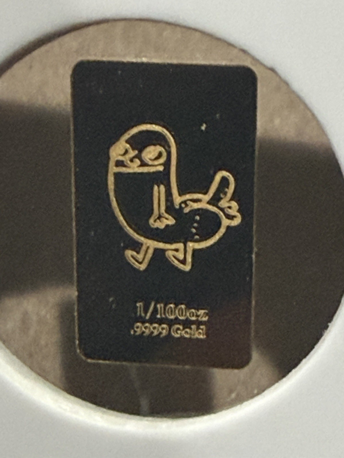1/100 oz Gold Bar .9999 Fine Chive Dickbutt Meme Bullion Collectible