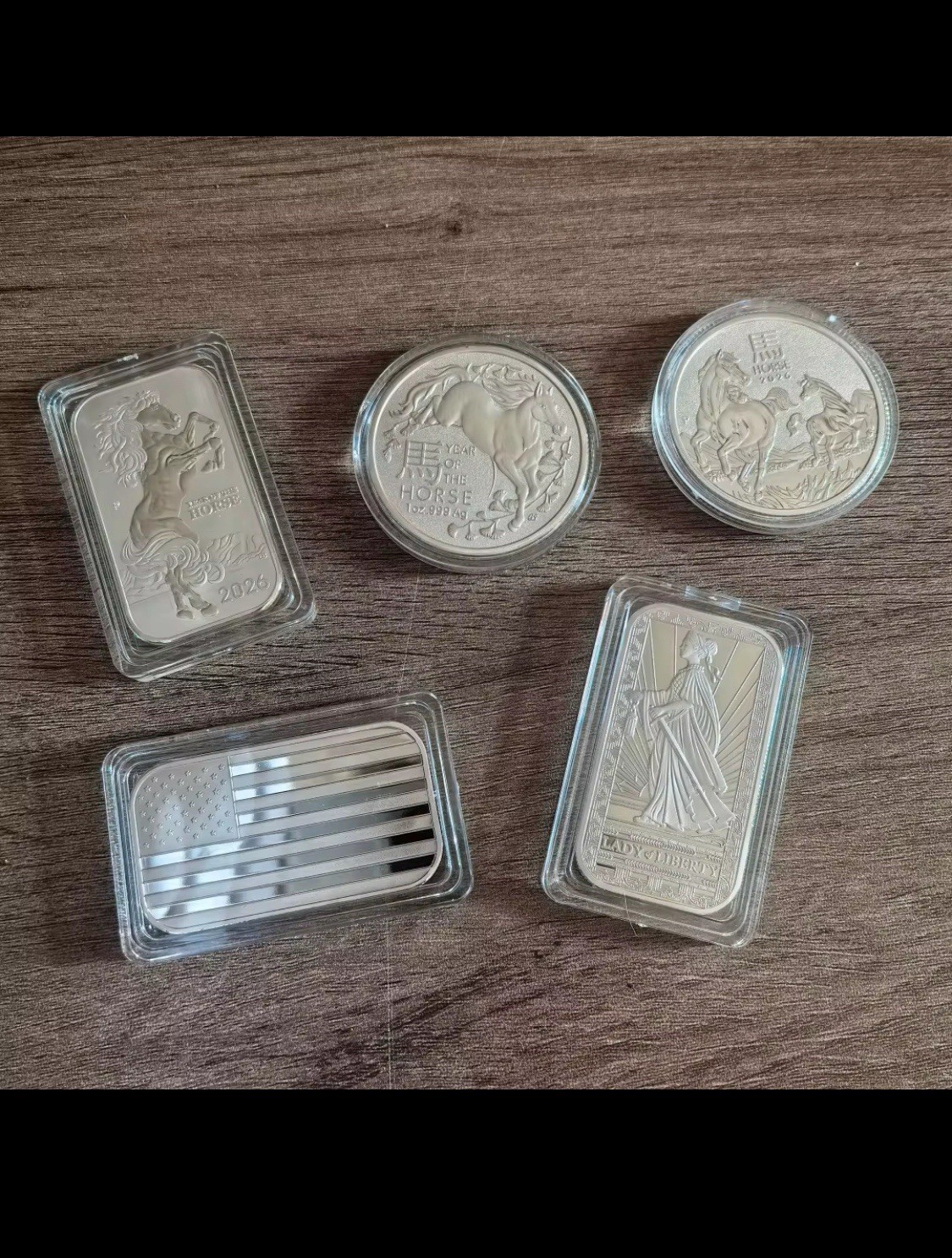 Pamp & Perth Minted Golden And Silver Bullion Bars.