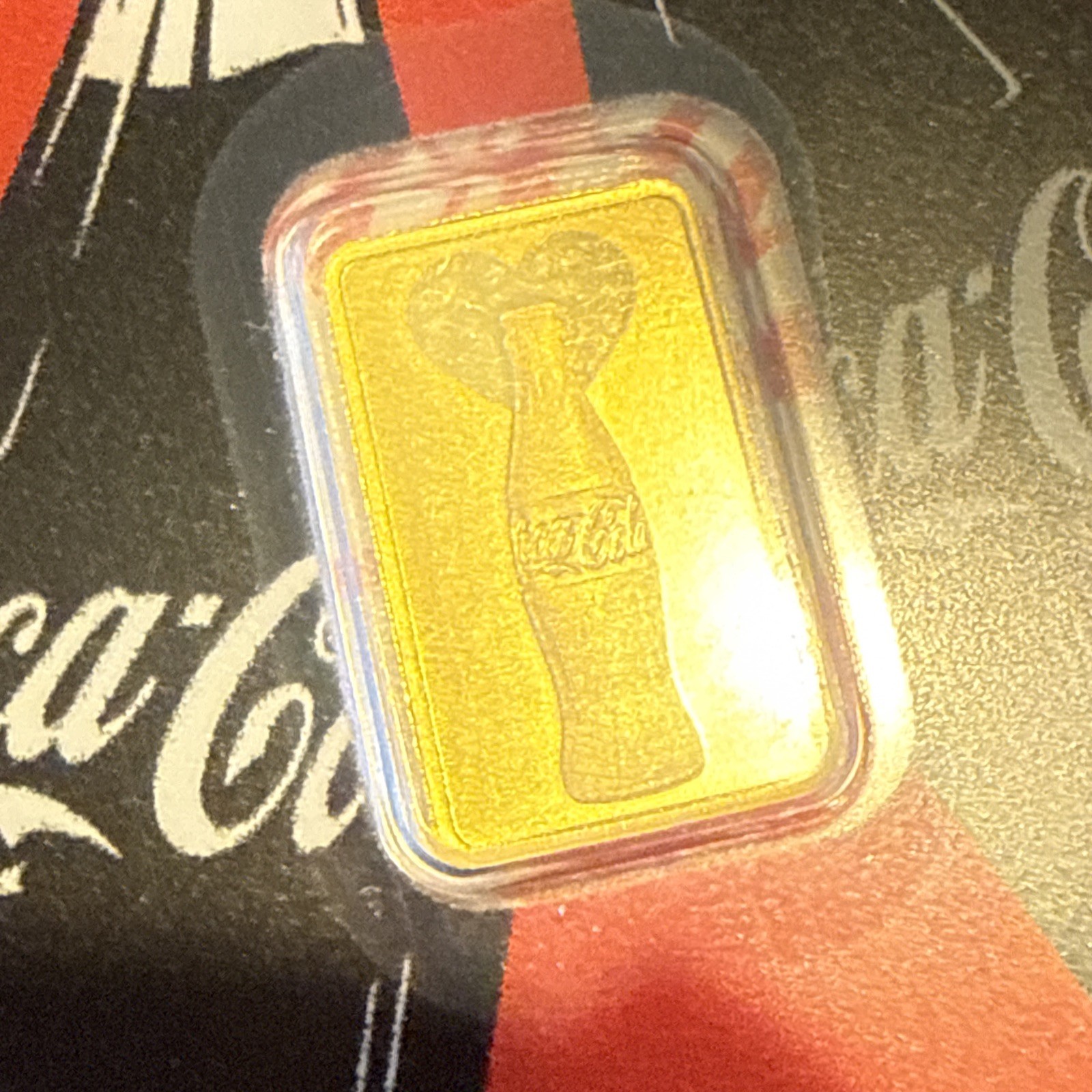 1 Gram Gold Bar PAMP Coca-Cola Valentine’s Love Bar .9999 Assay Actual Bar Pic!