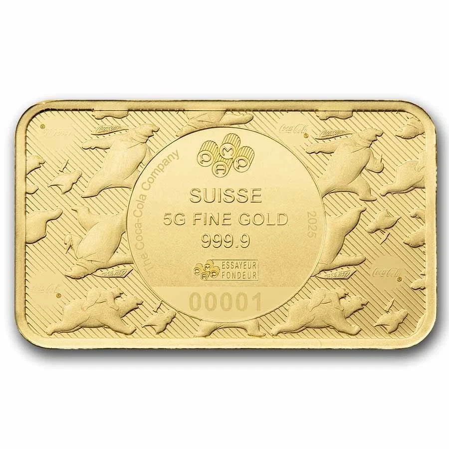 5 gram Gold Bar – PAMP Coca-Cola® Polar Bear & Friends