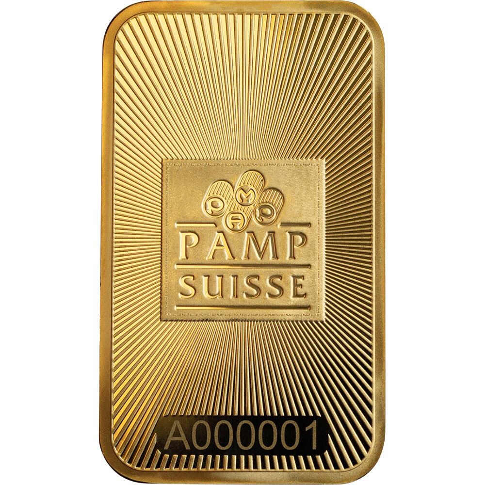 1 oz Gold Bar – PAMP Suisse – 999.9 Fine in Sealed Assay