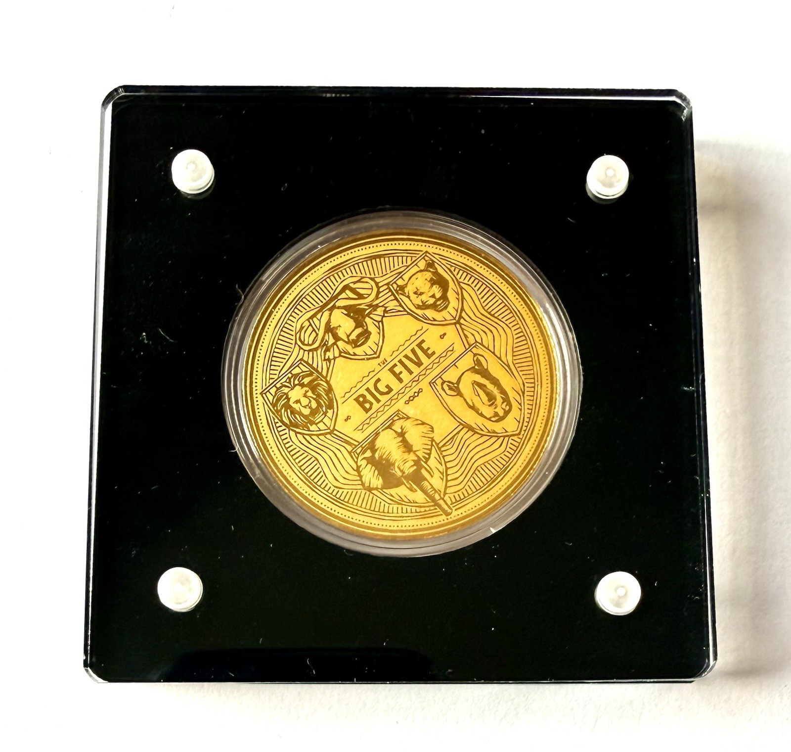 1/200oz 24ct Gold Proof Coin – 2022 Big 5 Animals (Togo – 1500 Francs, 40mm)