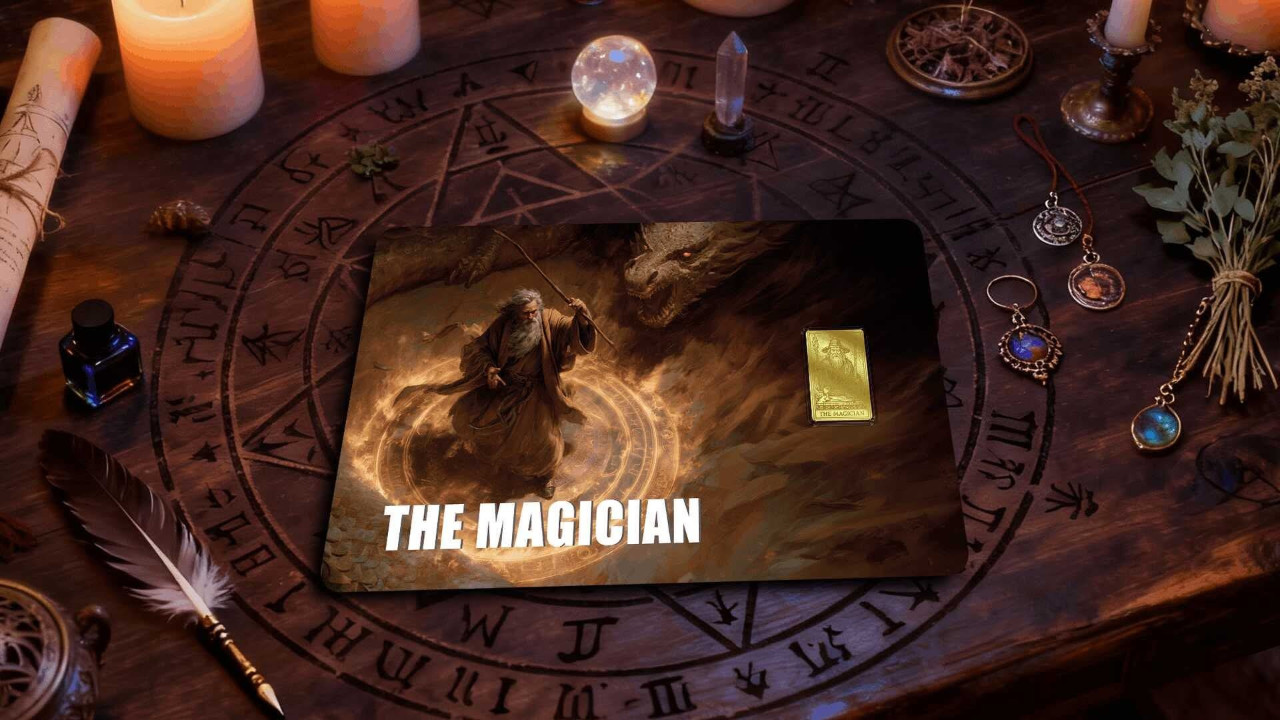 2026 Liberia The Magician 1/1000oz 9999 Gold Coin in Themed Card