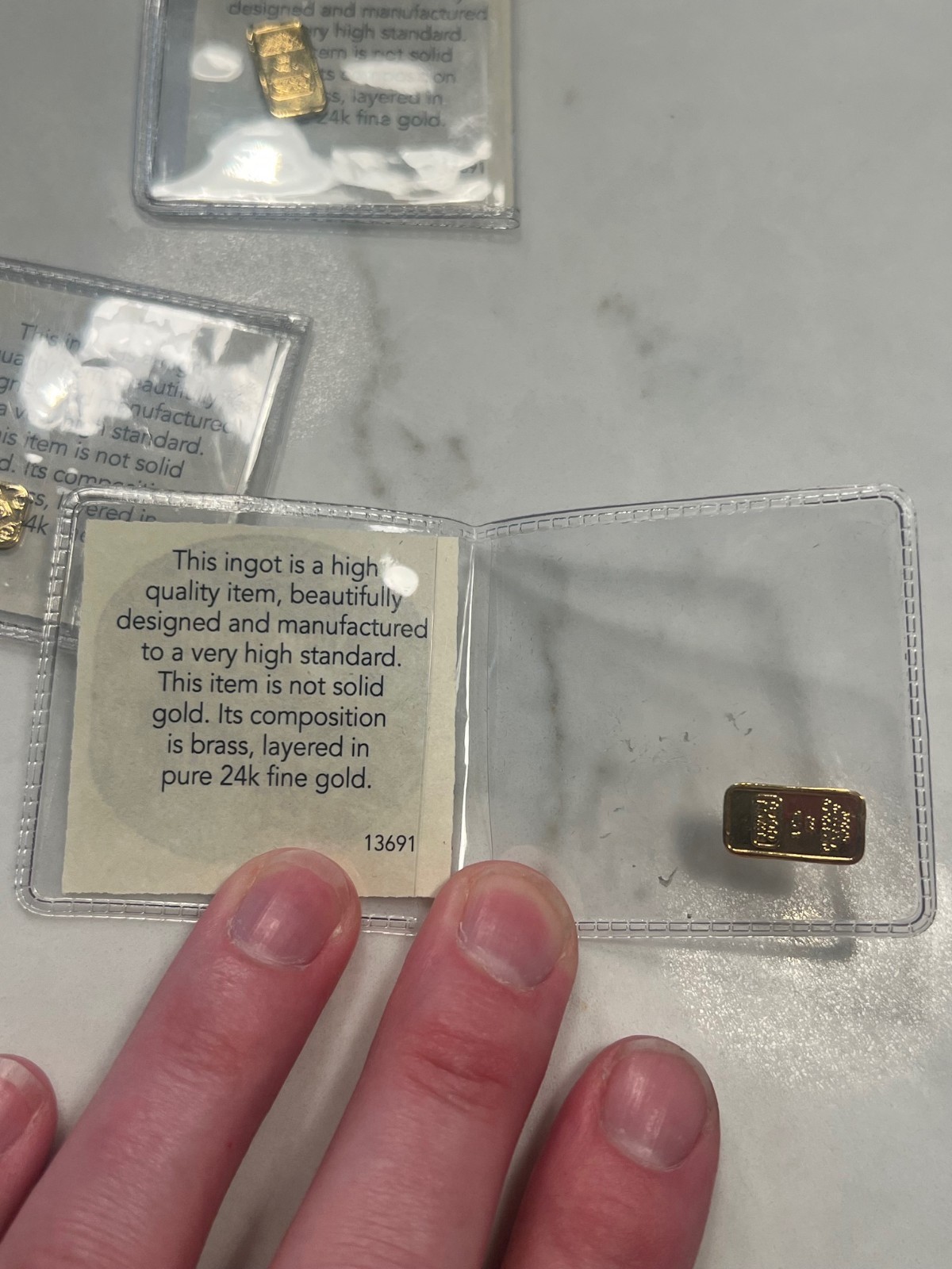 Lot of 3 Swiss Ingot Gold 24k 1 Gram Each