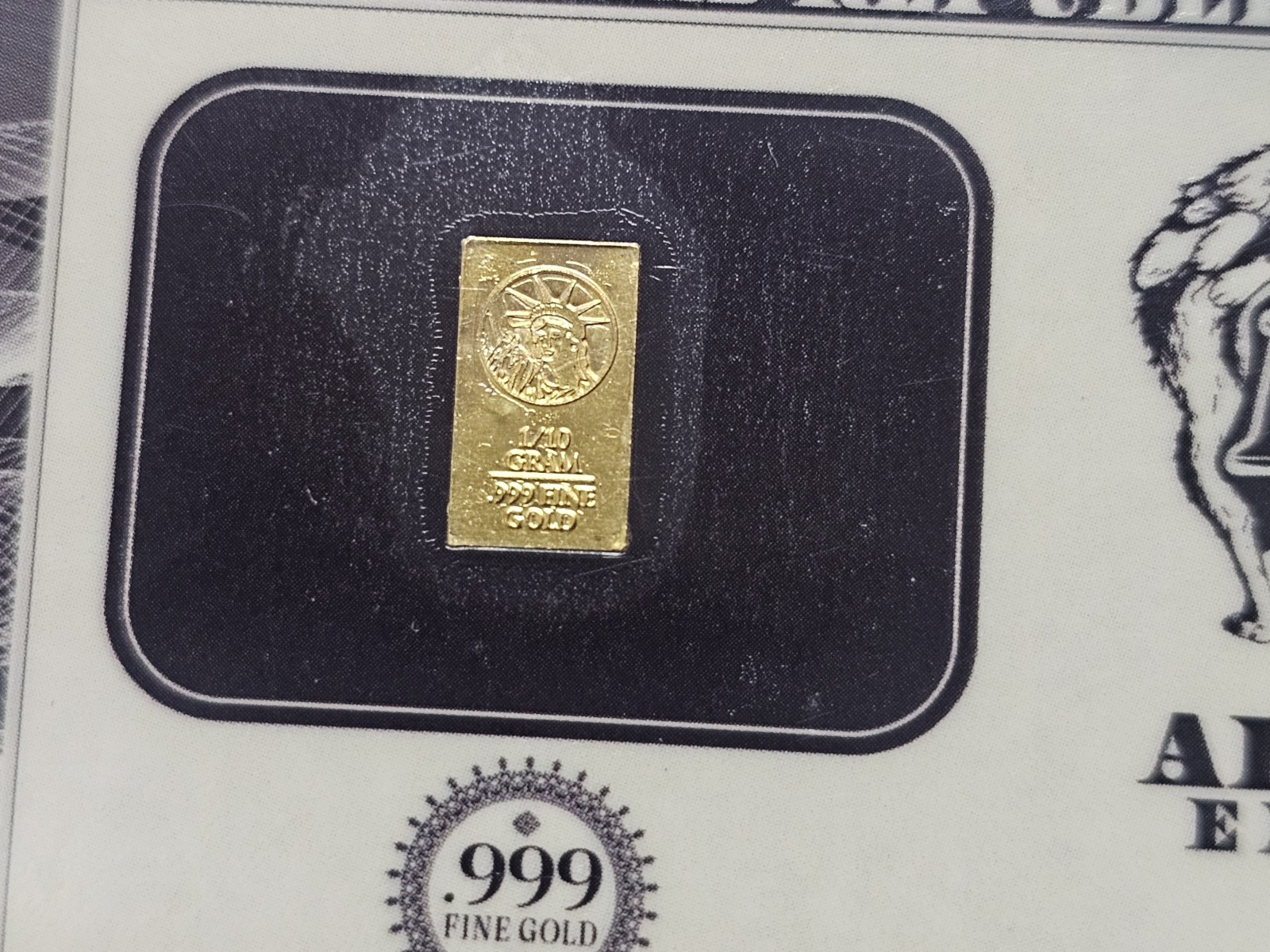 1/10 gram .999 Fine Gold Alex Jones “Infowars Republic Defense” 1776 card