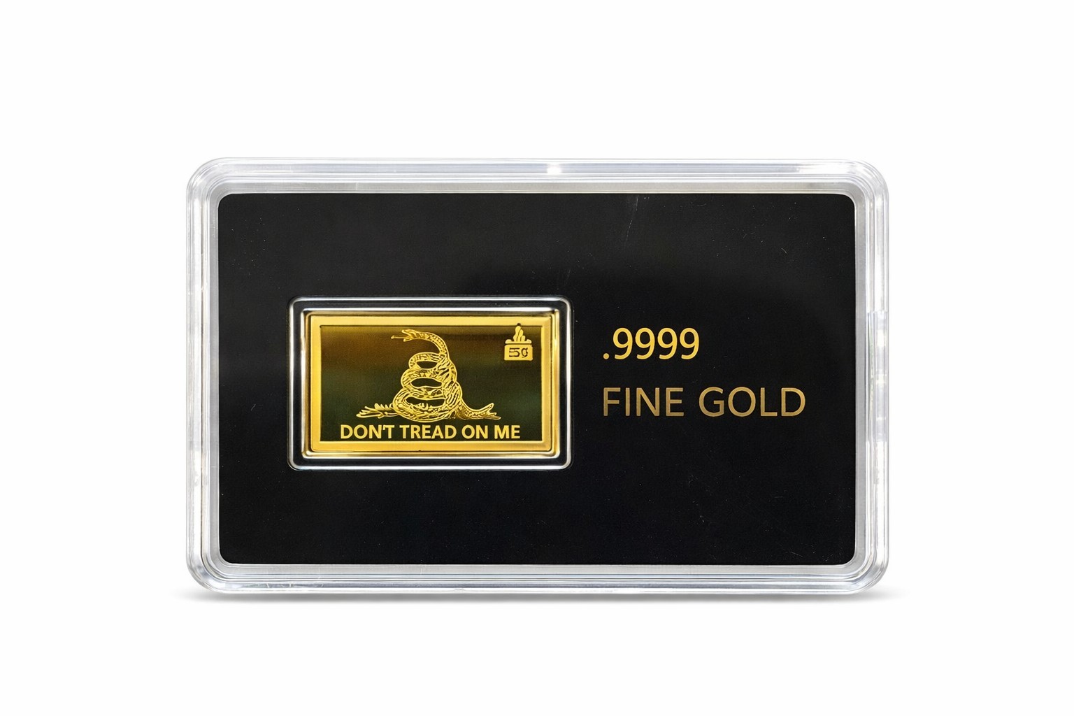 Gadsden Flag 🇺🇸 1/100 oz .9999 Pure Gold Bar “Don’t Tread On Me” Bullion
