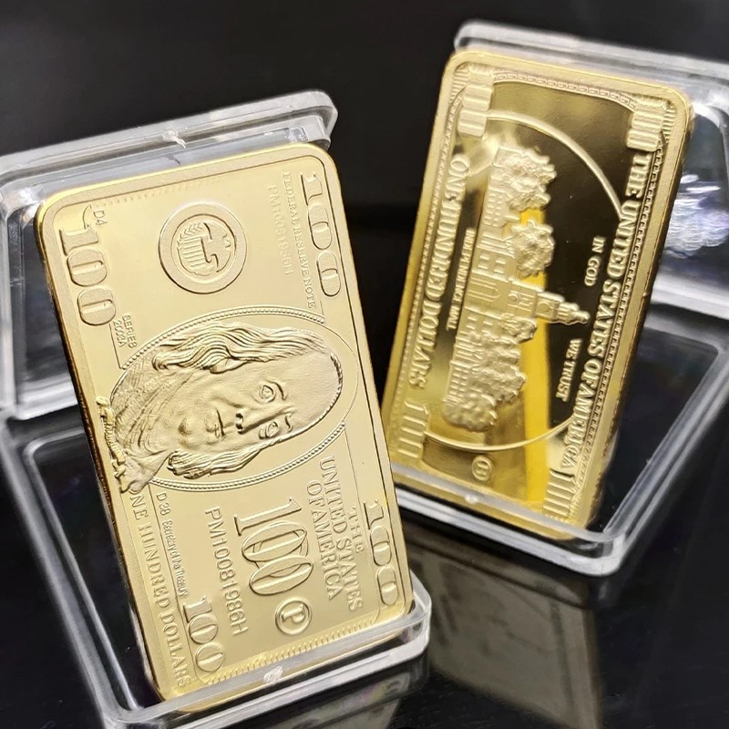 1 OZ – Gold USA 100 Dollar Bullion Bar . 999 Fine 24k