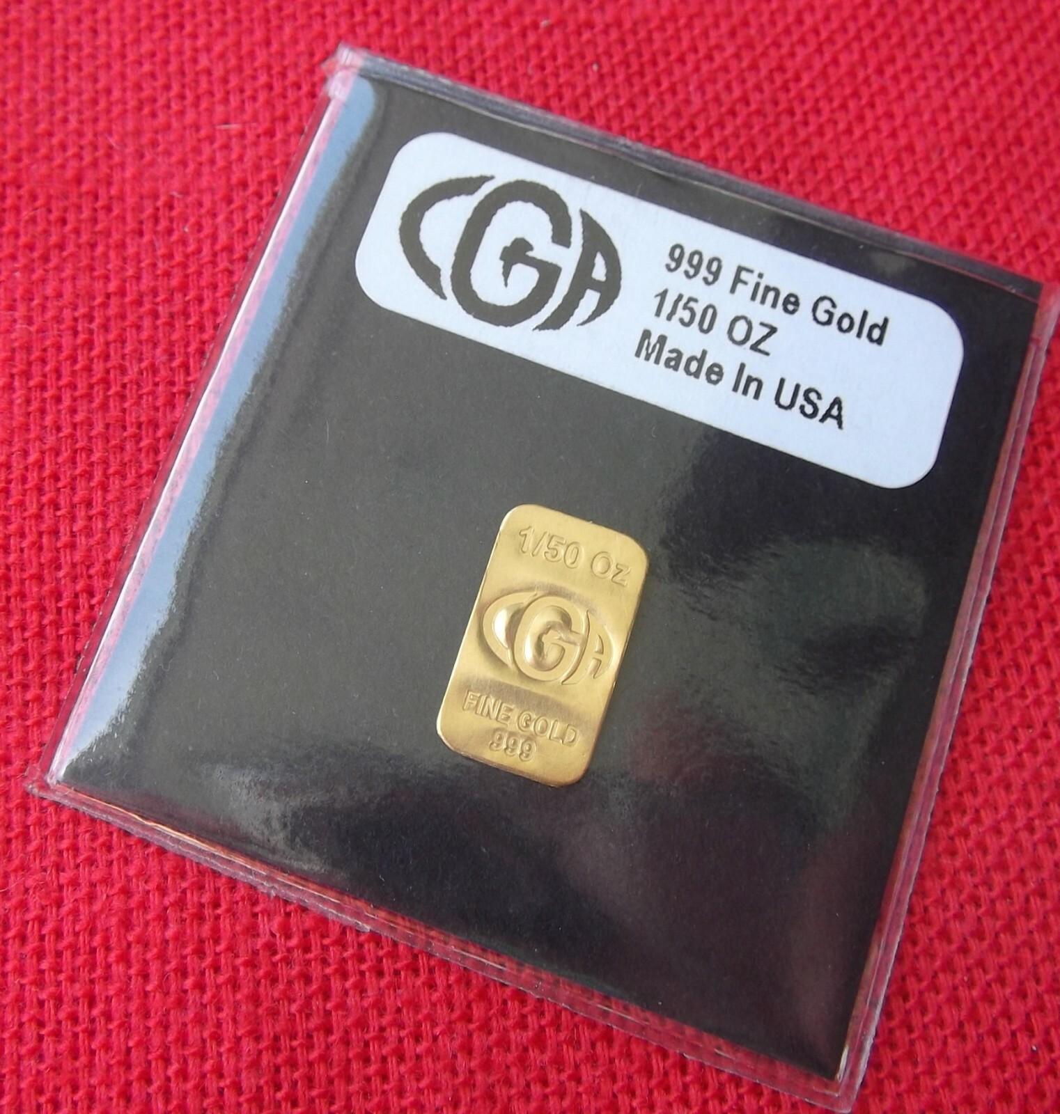 GOLD 1 /5Oth OUNCE OZ BAR 24K CGA SOLID PREMIUM BULLION 999.9 FINE INGOT