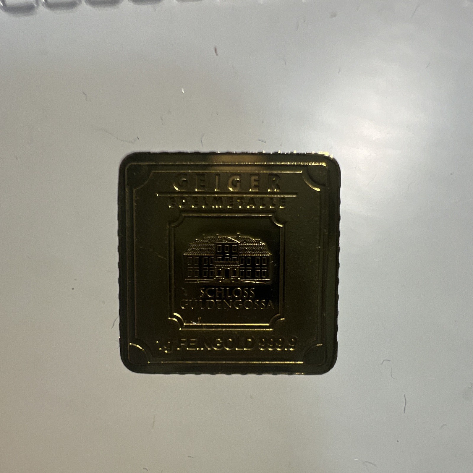 Geiger 1 g Gold Bullion Bar .9999 Fine Raw