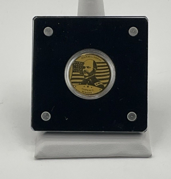 1/1000 OZ .999 GOLD AMERICAN LEADERS OF CIVIL WAR AMBROSE BURNSIDE