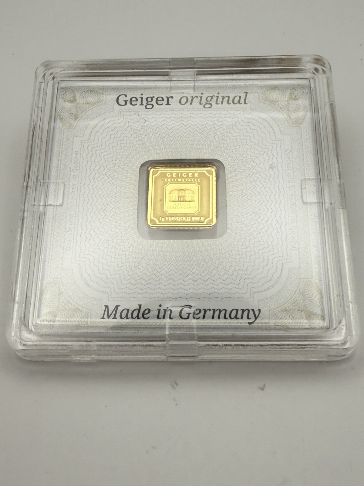 Geiger Edelmetalle 1g Gold Bar 0.9999 Fine Bullion