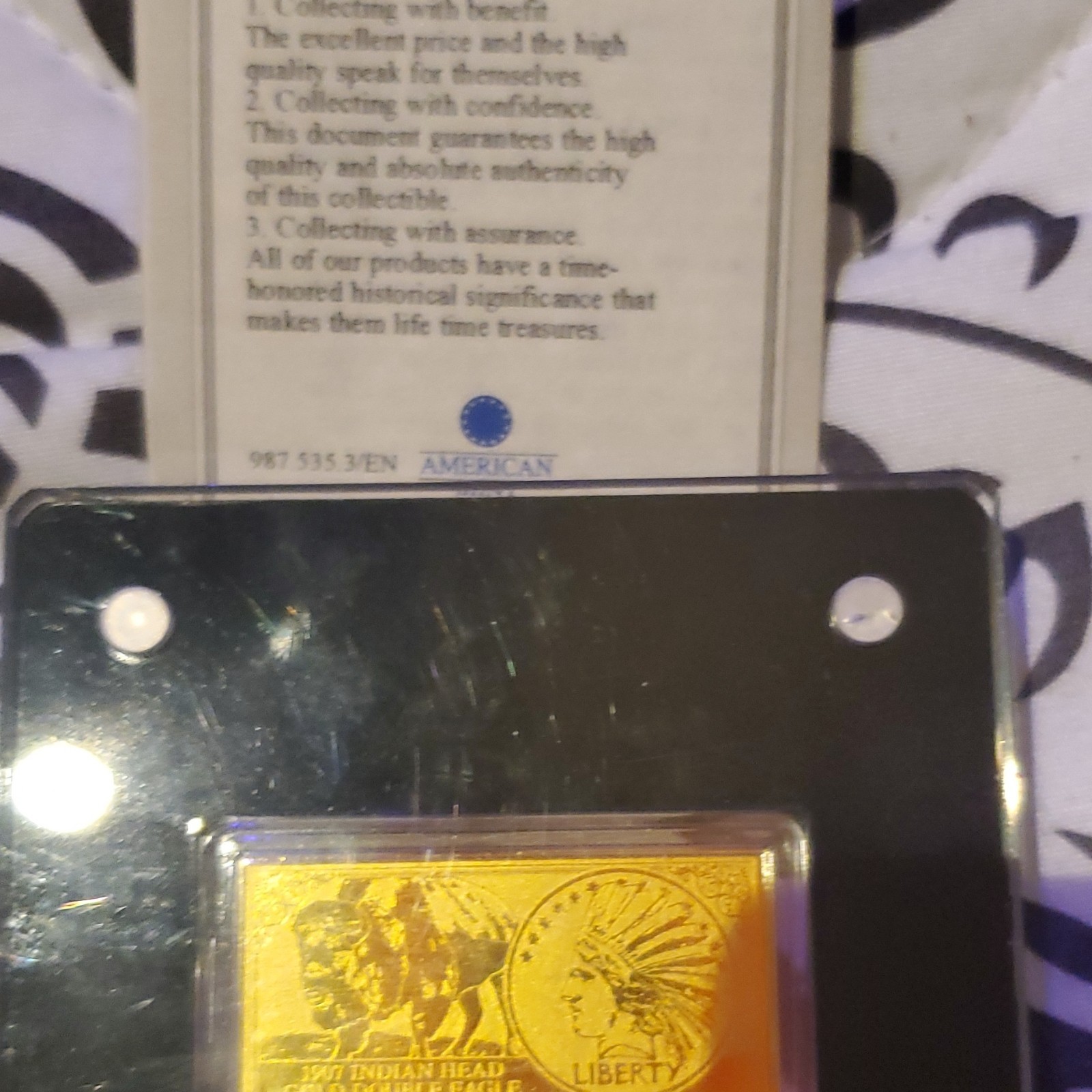 American Mint 2022 Indian Head Double Eagle Gold Bar 1/200th oz .999 Fine