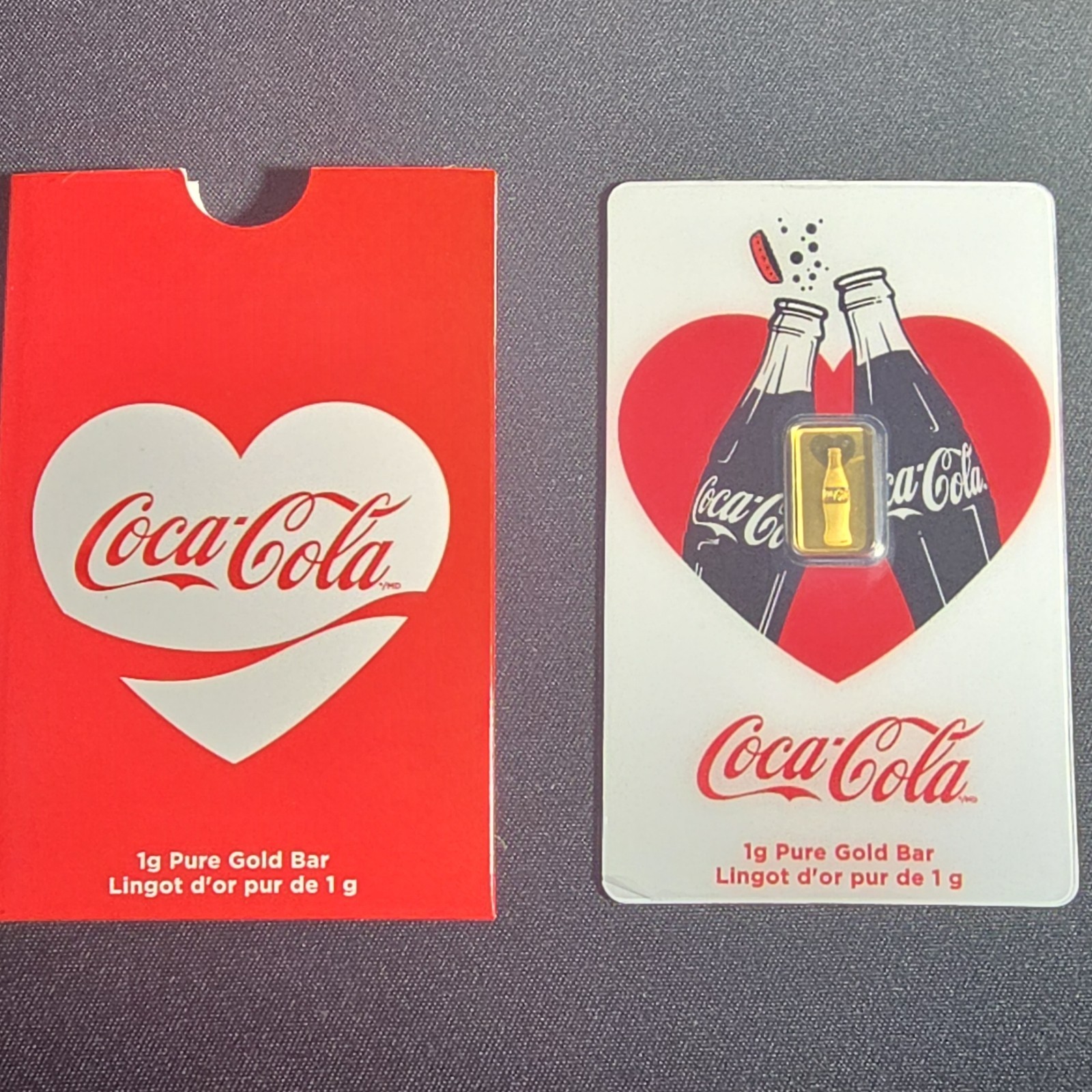 PAMP Suisse Coca-Cola Gold Bar 2026, 1 g Gold, Total 1 g Precious Metal